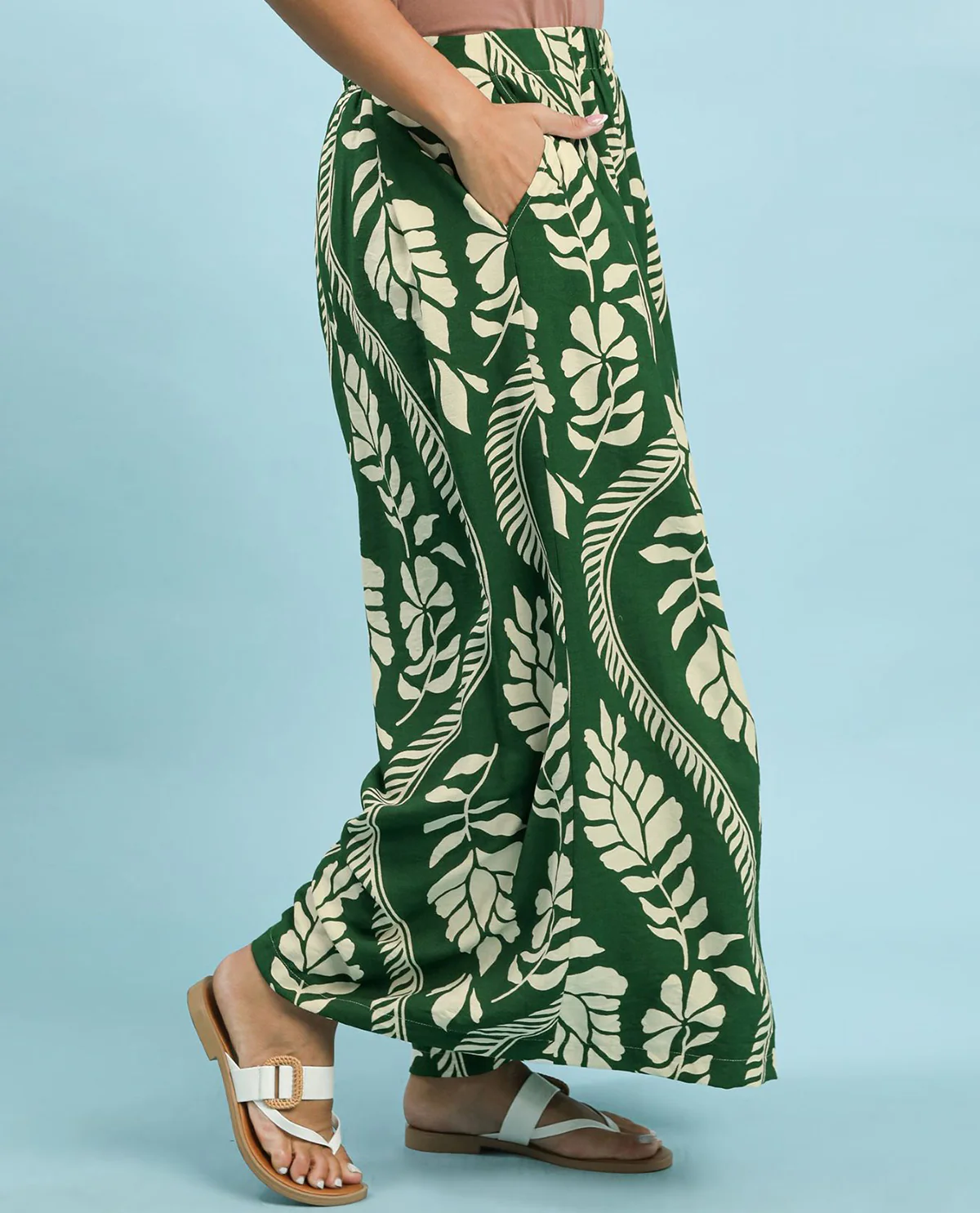 Umgee Plus Wide Leg Print Pants - Image 2