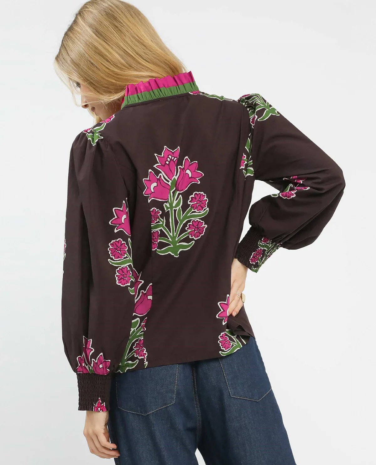 Floral Button Down Blouse - Image 5