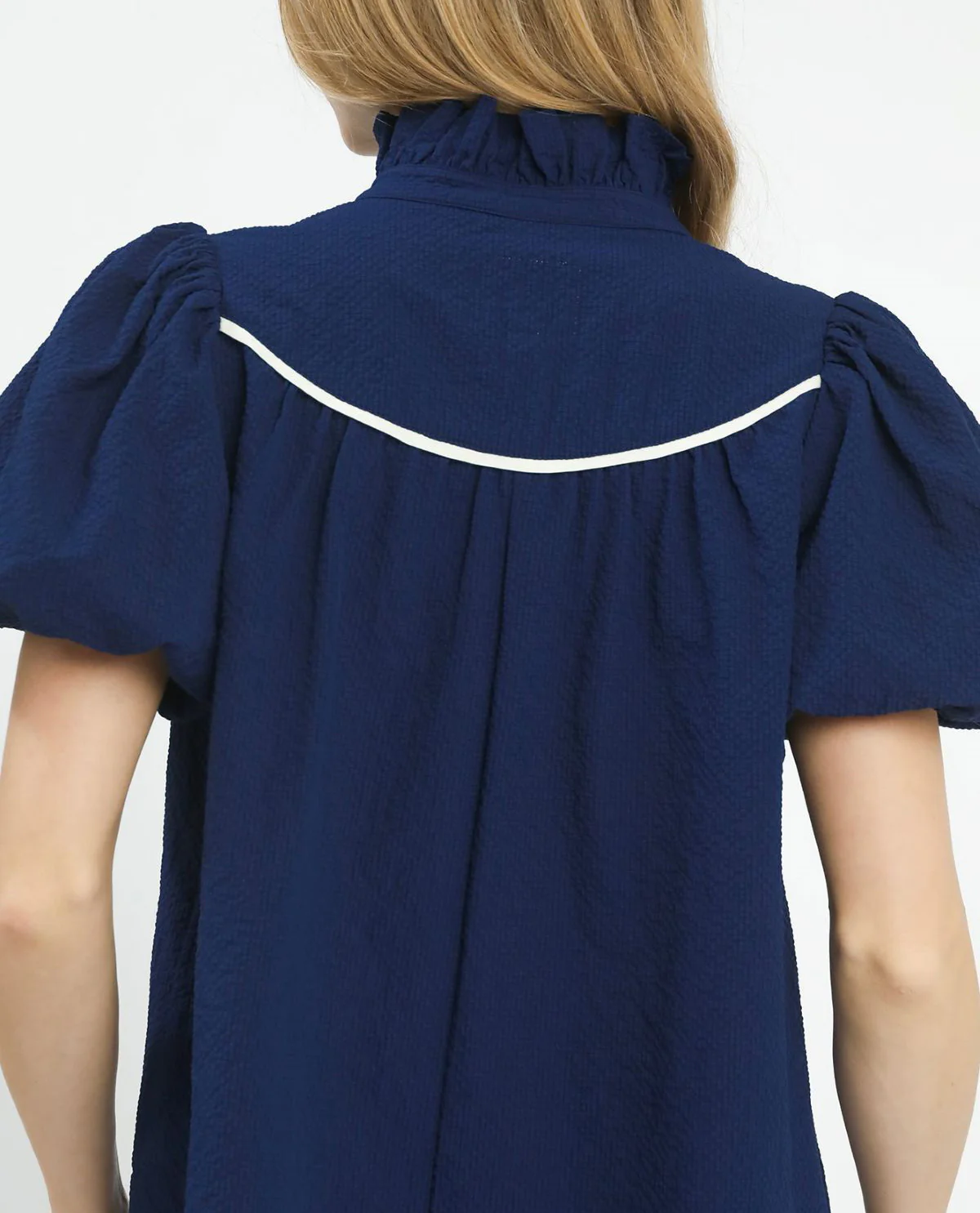 Umgee Solid Ruffle Neck Top - Image 7