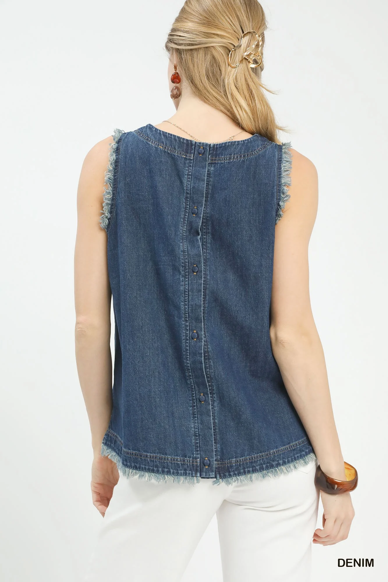 Umgee Solid Sleeveless Top - Image 3