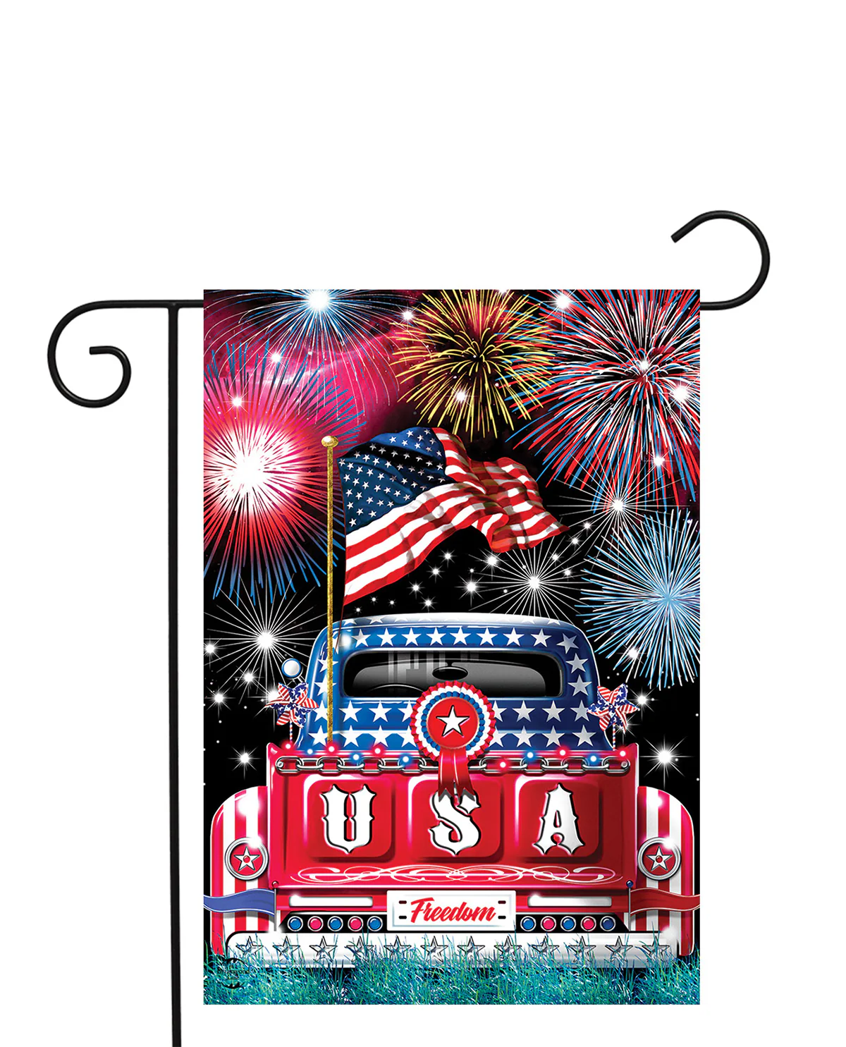 USA Pickup Patriotic Garden Flag - Image 2