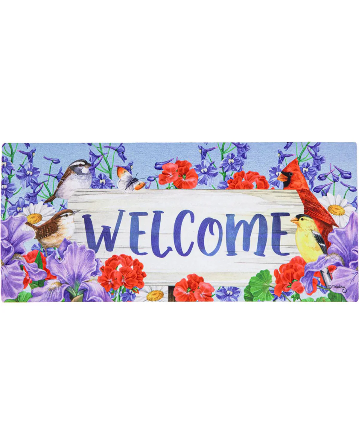 Visiting Birds Welcome Sassafras Switch Mat - Image 3
