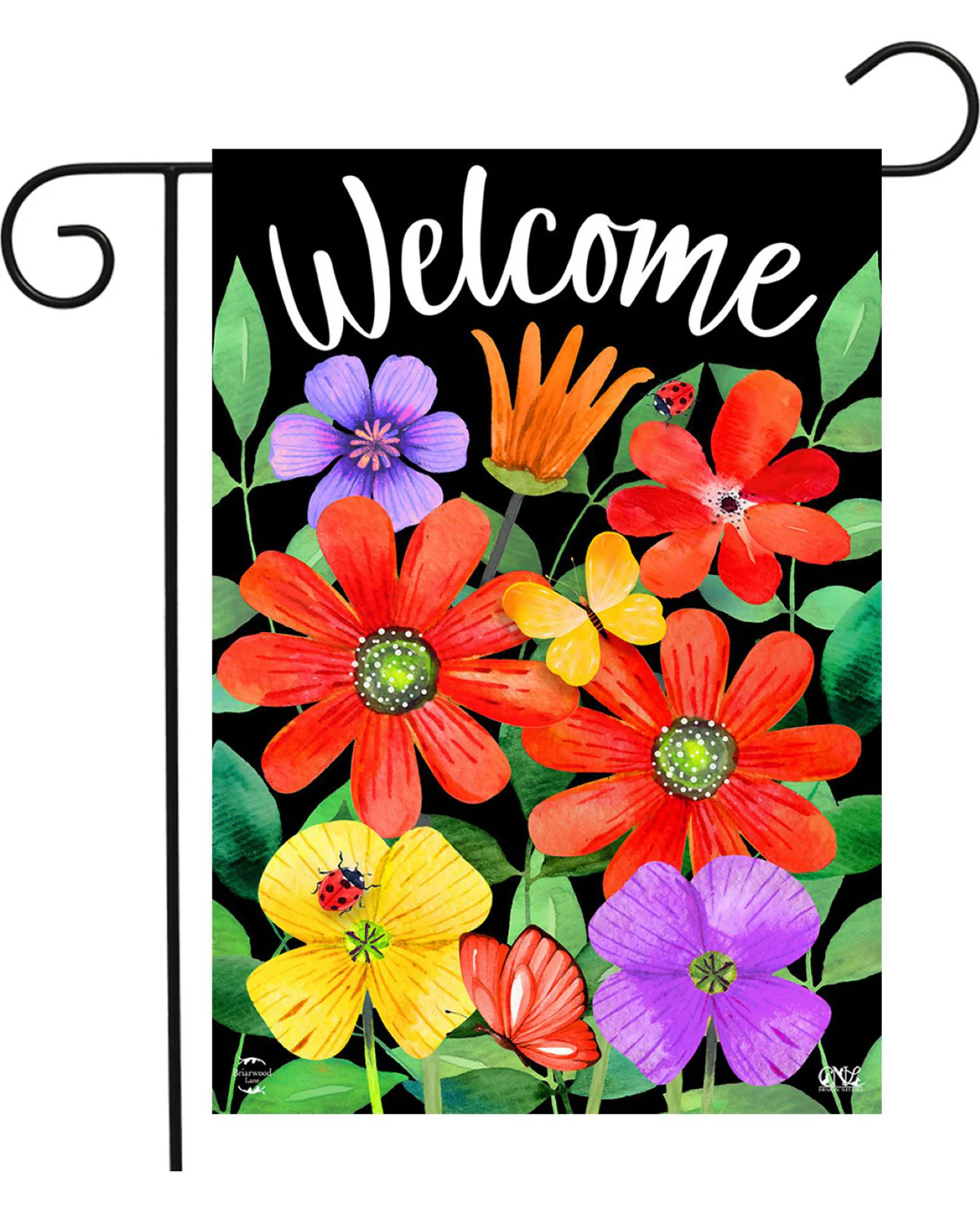 Whimsy Flowers Spring Garden Flag - Image 3